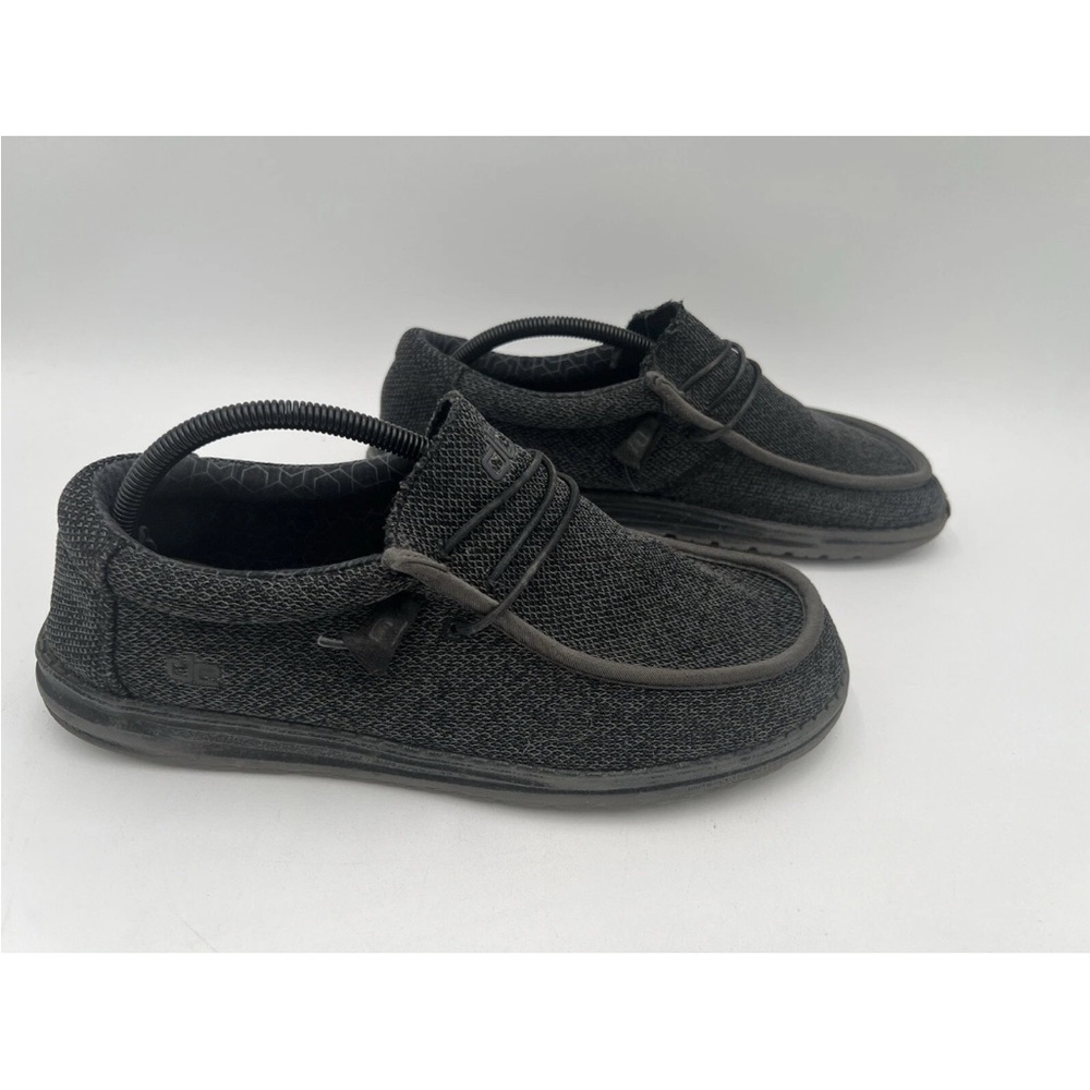 Hey Dude Wally Sox Micro Shoes Black/Gray Size 11 Men’s Slip On Total Black